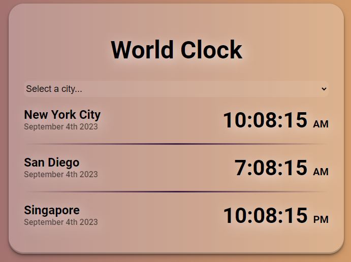 World Clock